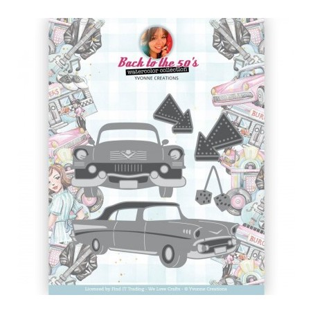 (YCD10338)Dies - Yvonne Creations Back To The Fifties - Fifties Cars