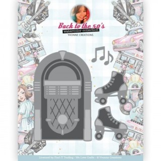 (YCD10339)Dies - Yvonne Creations Back To The Fifties - Jukebox