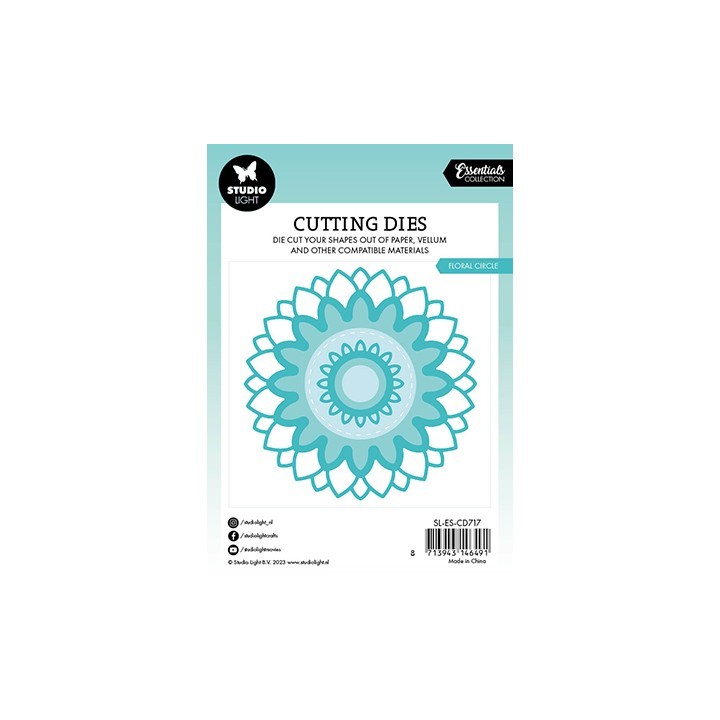 (SL-ES-CD717)Studio Light SL Cutting Die Floral circle Essentials nr.717