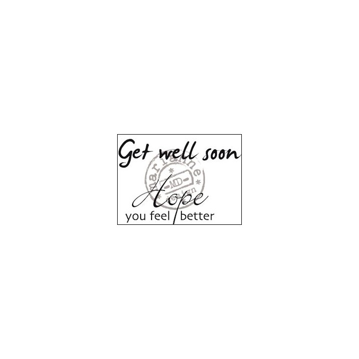 (CS0895)Clear stamp get well soon