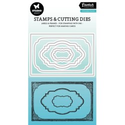 (SL-ES-SCD69)Studio Light Stamp & Cutting Die Ephemera frames Essentials nr.69