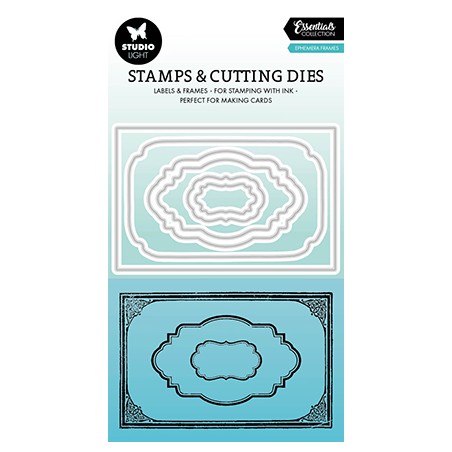 (SL-ES-SCD69)Studio Light Stamp & Cutting Die Ephemera frames Essentials nr.69