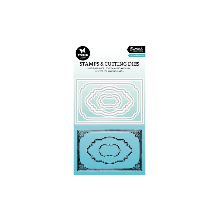 (SL-ES-SCD69)Studio Light Stamp & Cutting Die Ephemera frames Essentials nr.69