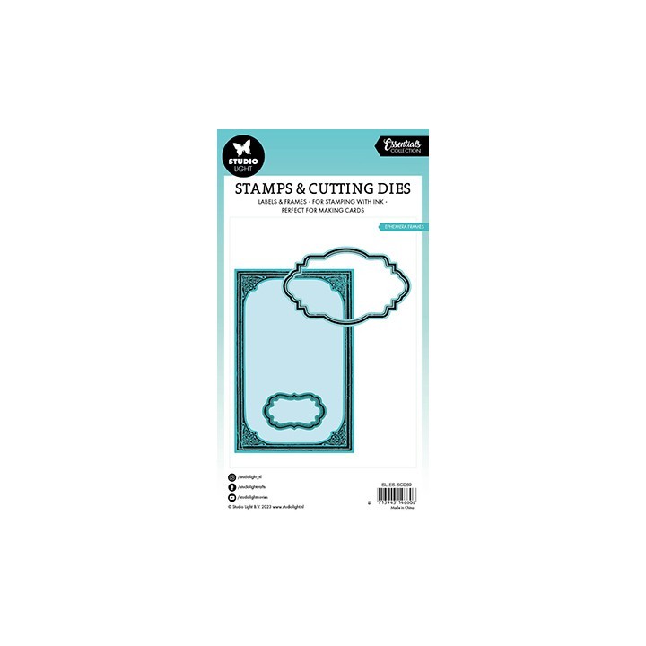 (SL-ES-SCD69)Studio Light Stamp & Cutting Die Ephemera frames Essentials nr.69