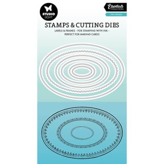 (SL-ES-SCD70)Studio Light Stamp & Cutting Die Oval frames Essentials nr.70