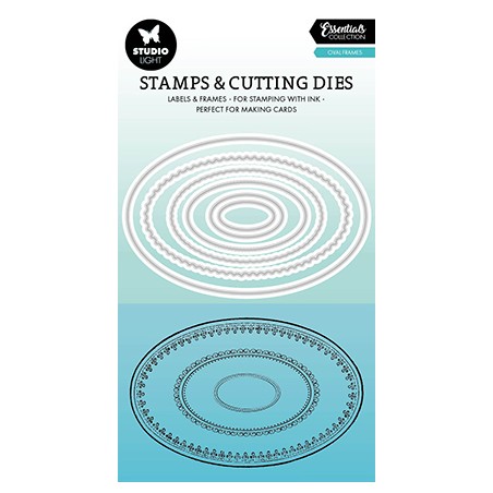 (SL-ES-SCD70)Studio Light Stamp & Cutting Die Oval frames Essentials nr.70