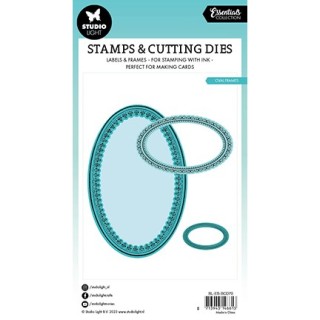 (SL-ES-SCD70)Studio Light Stamp & Cutting Die Oval frames Essentials nr.70