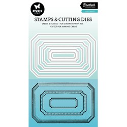 (SL-ES-SCD71)Studio Light Stamp & Cutting Die Label frames Essentials nr.71