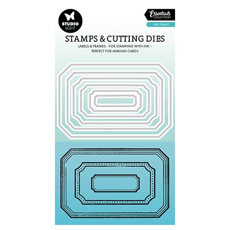 (SL-ES-SCD71)Studio Light Stamp & Cutting Die Label frames Essentials nr.71