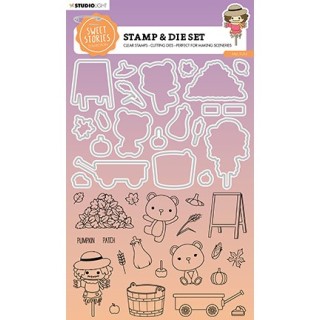 (SL-SS-SCD73)Studio Light Stamp & Cutting Die Fall fun Sweet Stories nr.73