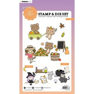 (SL-SS-SCD73)Studio Light Stamp & Cutting Die Fall fun Sweet Stories nr.73