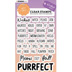 (SL-SS-STAMP548)Studio light Clear stamp Quotes Wicked witches Sweet Stories nr.548