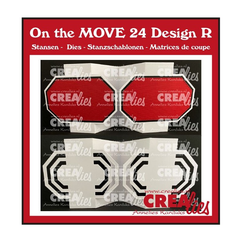 (CLMOVE24)Crealies On the MOVE Design R octagons 10x13,5cm