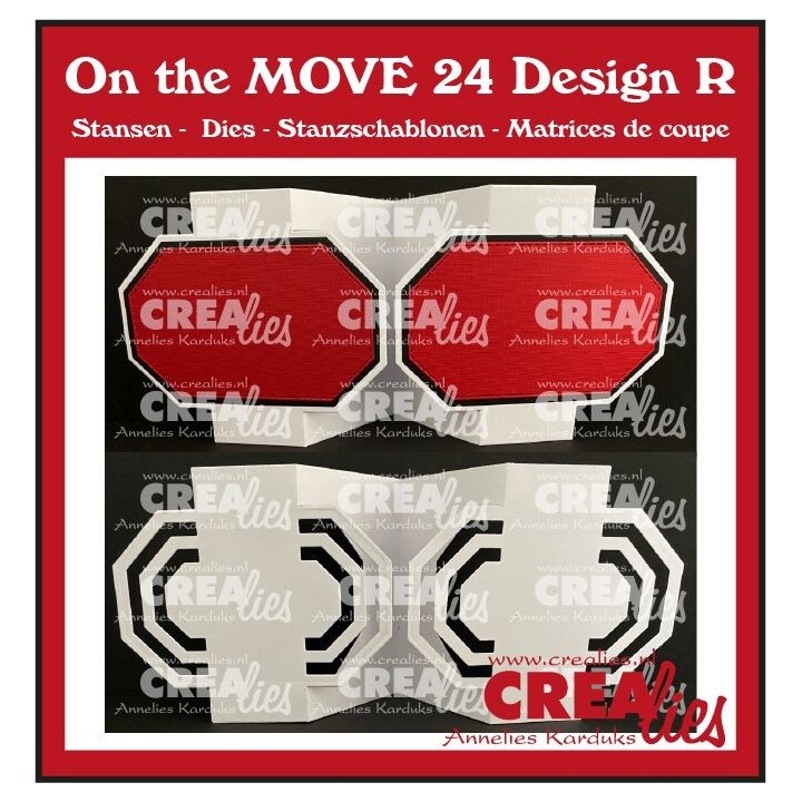 (CLMOVE24)Crealies On the MOVE Design R octagons 10x13,5cm