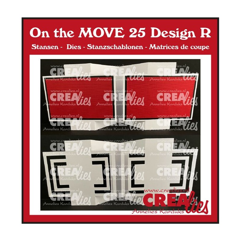 (CLMOVE25)Crealies On the MOVE Design R squares 10x13,5cm