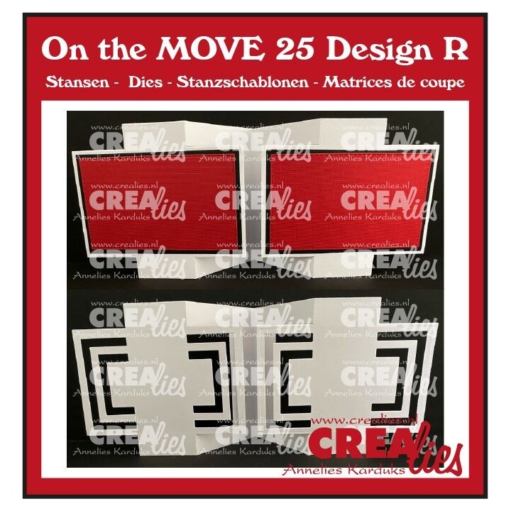 (CLMOVE25)Crealies On the MOVE Design R squares 10x13,5cm