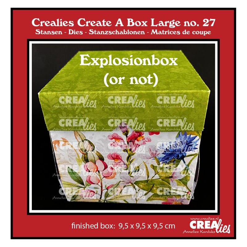 (CCABL27)Crealies Create A Box Explosion large finished: 9,5 x 9,5 x 9,5 cm