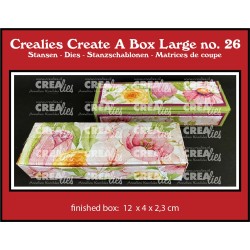 (CCABL26)Crealies Create A Box Waxinelichtjes doosje finishedbox:12x4x2,3cm
