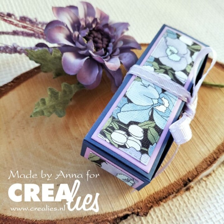 (CCABL26)Crealies Create A Box Waxinelichtjes doosje finishedbox:12x4x2,3cm