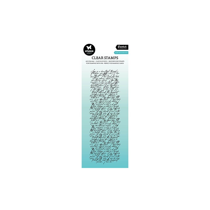 (SL-ES-STAMP549)Studio light Clear stamp Script background Essentials nr.549