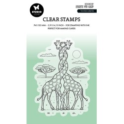 (BL-ES-STAMP564)Studio light BL Clear stamp Twisted giraffes By Laurens nr.564