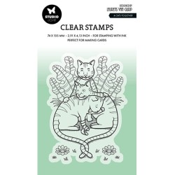(BL-ES-STAMP565)Studio light BL Clear stamp A cats-together By Laurens nr.565