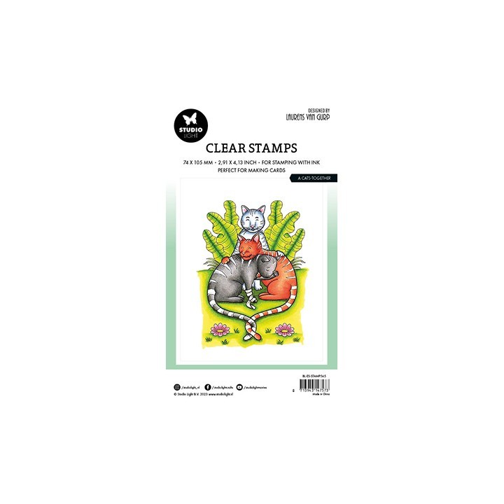 (BL-ES-STAMP565)Studio light BL Clear stamp A cats-together By Laurens nr.565