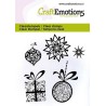 (5054)CraftEmotions clearstamps 6x7cm - Christmas baubles, gift, stars