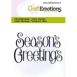 (5058)CraftEmotions clearstamps 6x7cm - Text Seasons Greetings - EN