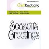 (5058)CraftEmotions clearstamps 6x7cm - Text Seasons Greetings - EN