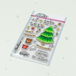 (HFD0501)Heffy Doodle Trim The Tree Clear Stamps