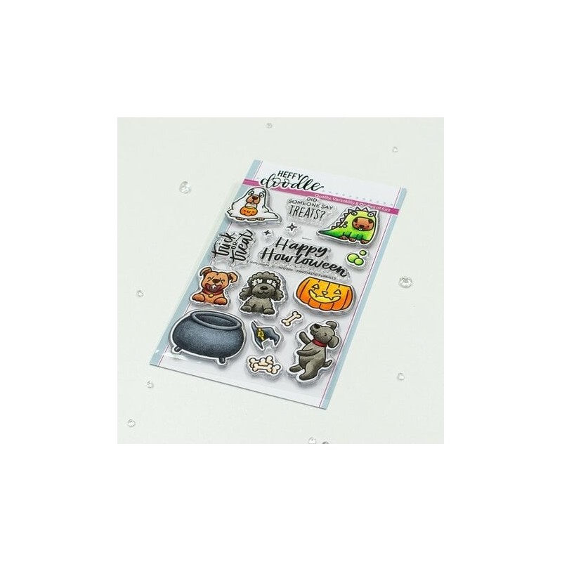 (HFD0519)Heffy Doodle Fangtastic Furballs Clear Stamps