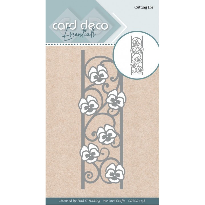 (CDECD0138)Card Deco Essentials Cutting Die - Pansies Border