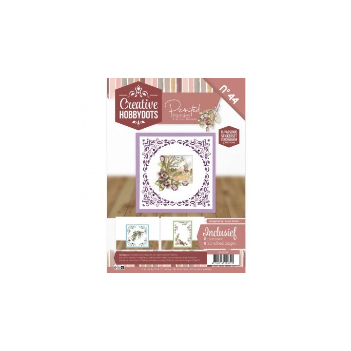 (CH10044)Creative Hobbydots 44 - Precious Marieke - Painted Pansies