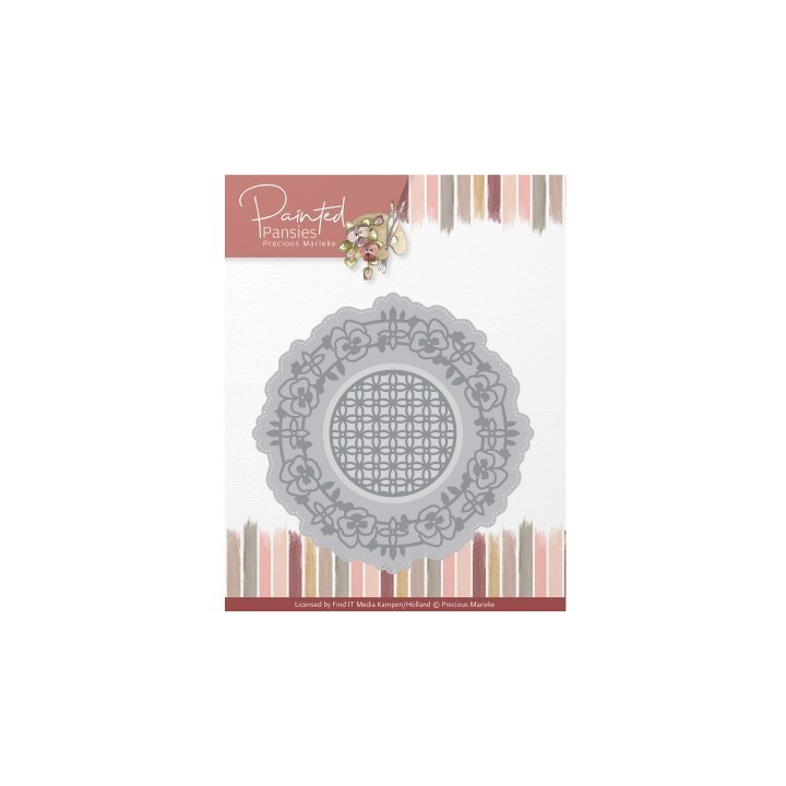 (PM10261)Dies - Precious Marieke - Painted Pansies - Pansies Circle