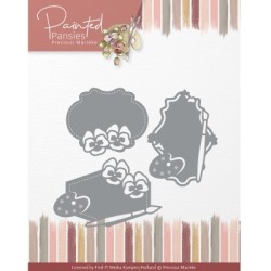 (PM10264)Dies - Precious Marieke - Painted Pansies - Pansies Labels