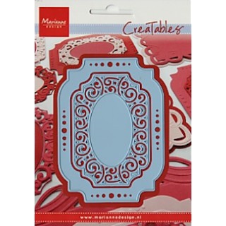 (LR0309)Creatables stencil oval label