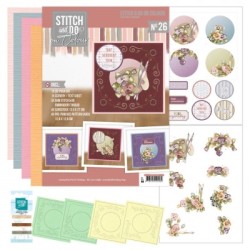(STDOOC10026)Stitch And Do On Colour 26 - Precious Marieke - Painted Pansies