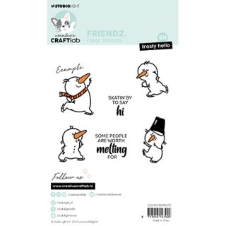 (CCL-FR-STAMP570)Studio light BL Clear stamp Frosty hello Friendz nr.570