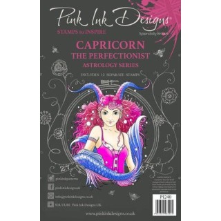 (PI240)Pink Ink Designs Capricorn "The Perfectionist" A5 Clear Stamps