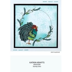 (KK0041)Katkin Krafts The Roosters A5 Clear Stamp Set