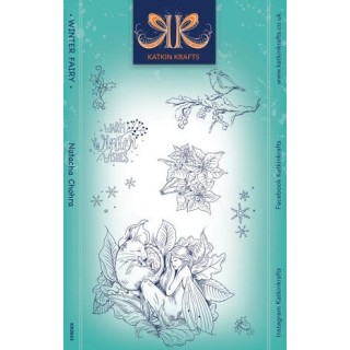 (KK0043)Katkin Krafts Winter Fairy A5 Clear Stamp Set