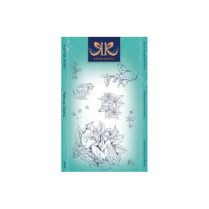 (KK0043)Katkin Krafts Winter Fairy A5 Clear Stamp Set
