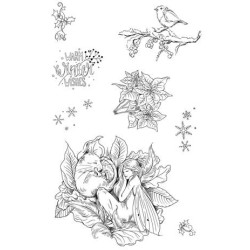 (KK0043)Katkin Krafts Winter Fairy A5 Clear Stamp Set