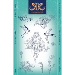 (KK0044)Katkin Krafts Spring Fairy A5 Clear Stamp Set