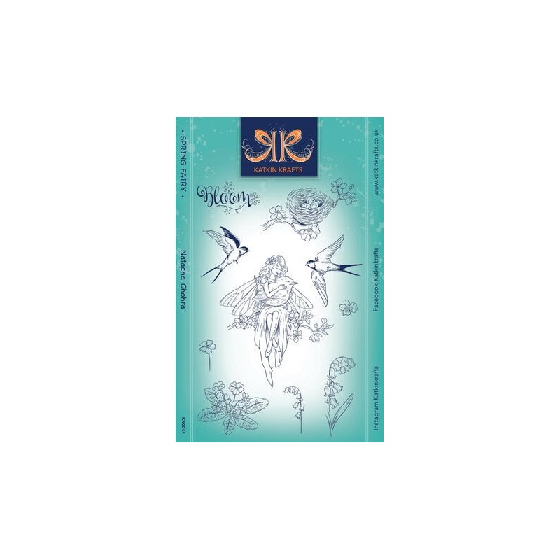 (KK0044)Katkin Krafts Spring Fairy A5 Clear Stamp Set