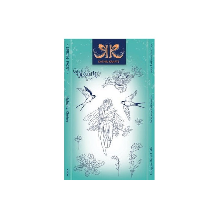 (KK0044)Katkin Krafts Spring Fairy A5 Clear Stamp Set