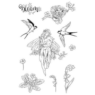 (KK0044)Katkin Krafts Spring Fairy A5 Clear Stamp Set