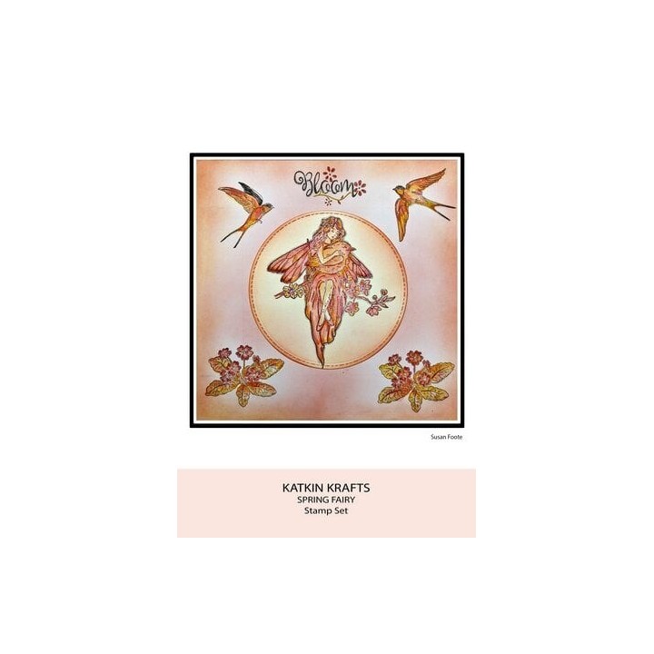(KK0044)Katkin Krafts Spring Fairy A5 Clear Stamp Set