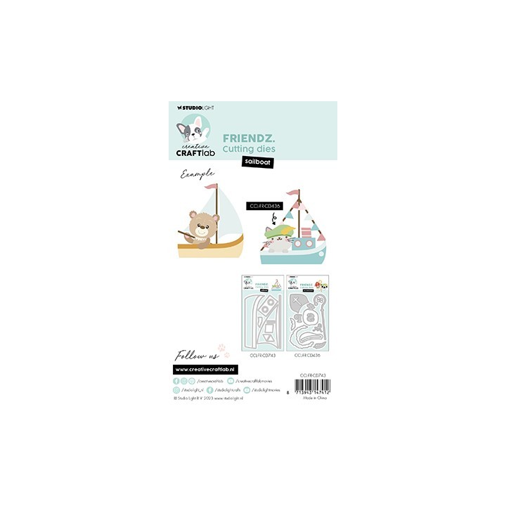 (CCL-FR-CD743)Studio Light SL Cutting Die Sailboat Friendz nr.743